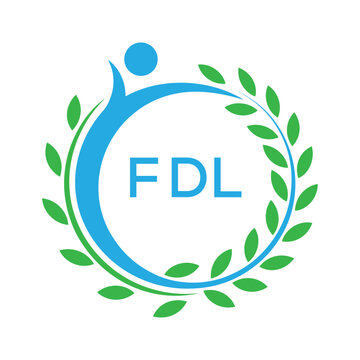 FDL letter logo. FDL blue image on white background. FDL Monogram logo design for entrepreneur and business. . FDL best Sports club logo.
