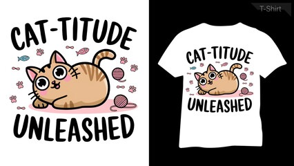 "Space is Purr-fect &ndash; Cute Astronaut Cat with Planets and Rocket T-Shirt Design"