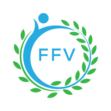 FFV letter logo. FFV blue image on white background. FFV Monogram logo design for entrepreneur and business. . FFV best Sports club logo.
