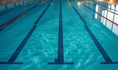 Obraz premium Invigorating Indoor Pool Perfect for Fitness and Recreation