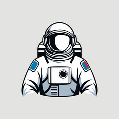 Dynamic astronaut icon illustrating the spirit of exploration and discovery in a contemporary graphic style.