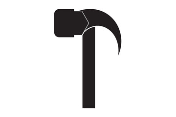 hammer isolated icon on white background.