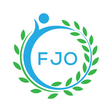 FJO letter logo. FJO blue image on white background. FJO Monogram logo design for entrepreneur and business. . FJO best Sports club logo.
