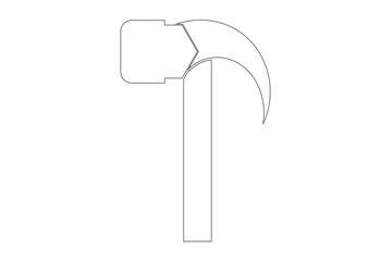 hammer isolated icon on white background.