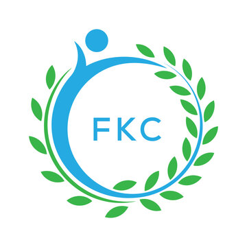 FKC letter logo. FKC blue image on white background. FKC Monogram logo design for entrepreneur and business. . FKC best Sports club logo.
