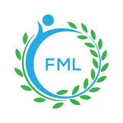FML letter logo. FML blue image on white background. FML Monogram logo design for entrepreneur and business. . FML best Sports club logo.
