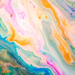 Abstract fluidity: Colorful liquid art with vibrant swirls and ethereal beauty