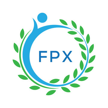 FPX letter logo. FPX blue image on white background. FPX Monogram logo design for entrepreneur and business. . FPX best Sports club logo.
