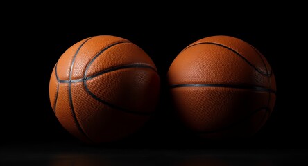 Obraz premium Two Basketballs High-Quality Stock Photo for Commercial Use