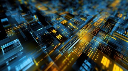 abstract digital technology glowing lines