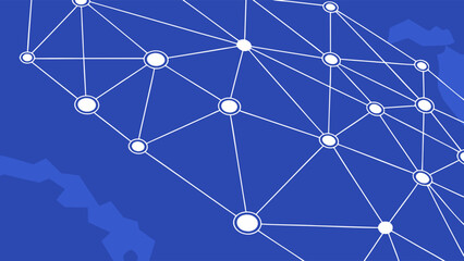 Abstract Network Design with White Circles and Lines.