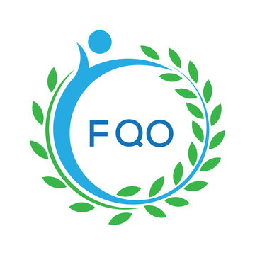 FQO letter logo. FQO blue image on white background. FQO Monogram logo design for entrepreneur and business. . FQO best Sports club logo.
