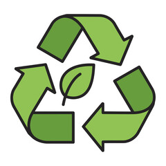 Recycling Symbol with Growing Plant Representing Environmental Sustainability and Green Living