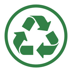 Obraz premium Green Recycling Symbol Inside a Circle Representing Environmental Conservation