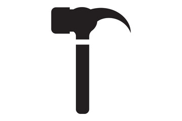hammer isolated icon on white background.