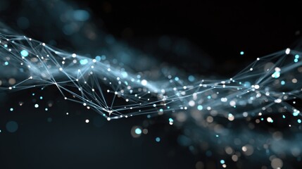 glowing network abstract digital art