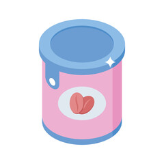 Easy to use 3d style icon of coffee storage jar