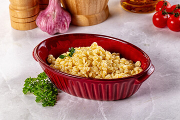 Boiled ptitim grain wheat pasta