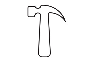 hammer isolated icon on white background.