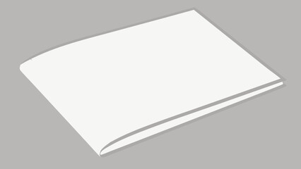 Simple Illustration of a Folded Paper or Magazine.