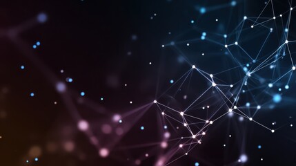 glowing network nodes abstract design