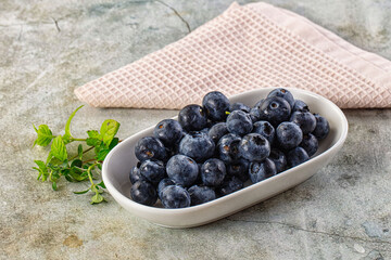 Sweet juicy ripe blueberry heap