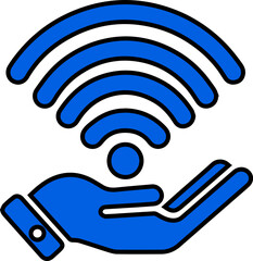 WiFi Signal Icon with Text