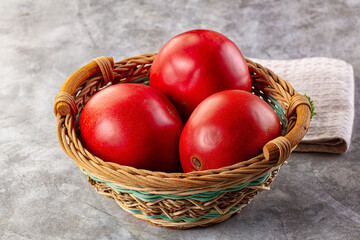 Raw ripe red juicy tomato