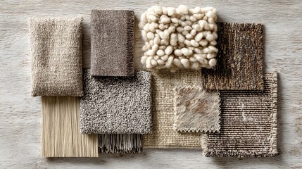 Fototapeta premium Explore cozy textures and warm neutral hues perfect for interior design inspiration and material selection