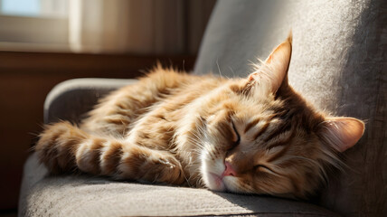 Cozy cats resting in different places around the home