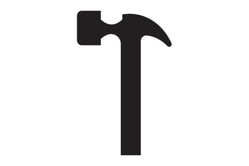 hammer isolated icon on white background.