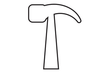 hammer isolated icon on white background.