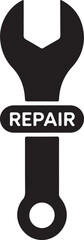 Mechanic repairing tool silhouette vector illustration design