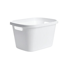 Versatile white storage bin ideal for organizing home spaces and improving clutter management