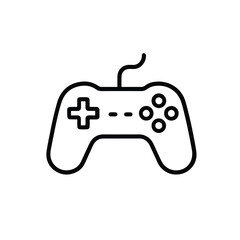 Vector art of game controller for video games isolated on white background