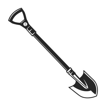 Black silhouette firefighter tools icon with bold side view.