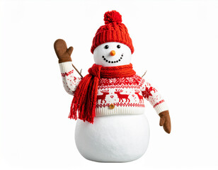 snowman isolated on white