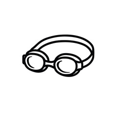 Vector art of swimming goggles isolated on white background for eye protection in water