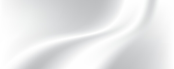 Smooth elegant white silk vector or satin luxury cloth texture background. White gray satin texture that is white silver fabric silk background. Soft shiny creased satin fabric folding texture. Vector