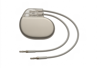Modern Heart Pacemaker with Transparent Background, Enhancing Cardiac Health