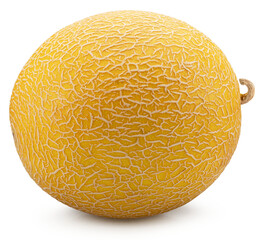 Galia melon isolated on white background. Cut out PNG file.