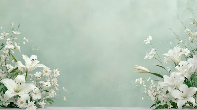 A aesthetic vintage background with flowers. 