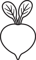 vector illustration of a fresh radish for vegetables design