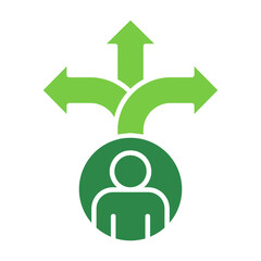 Decision Making Icon Vector Illustration Green Version