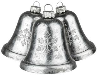 christmas bells isolated on white