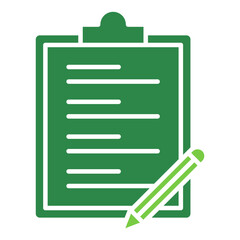 Note Icon Vector Illustration Green Version