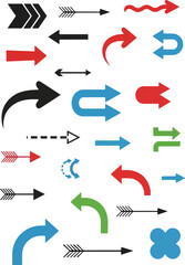 set of vector arrows