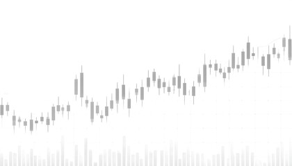 Naklejka premium Stock market chart, upward trend