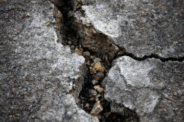 Cracked concrete surface texture