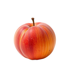 Individual peach on display fresh produce market food photography bright environment close-up view